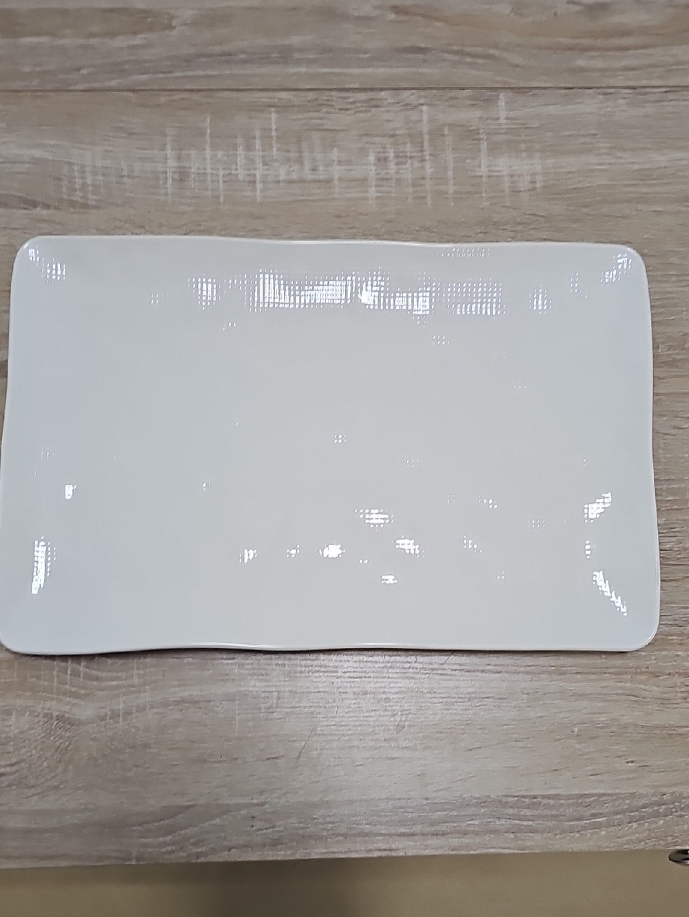 White Rectangular Ceramic Platter - Picture 1 of 4